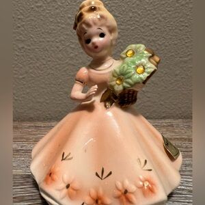 Vintage November Ceramic Figurine with Floral Dress
Josef Original